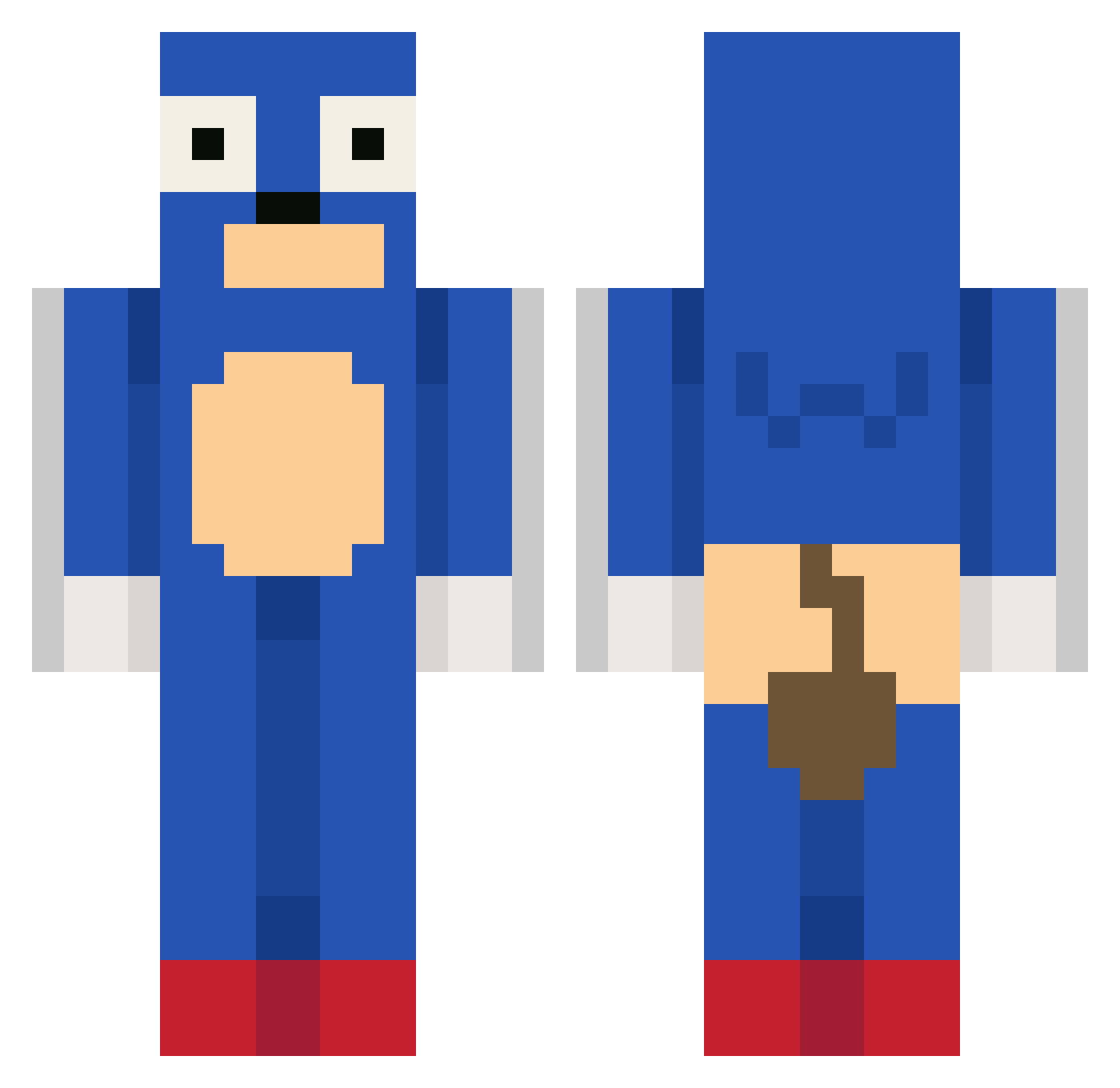 tuhtimakkara Minecraft skin, front and back view