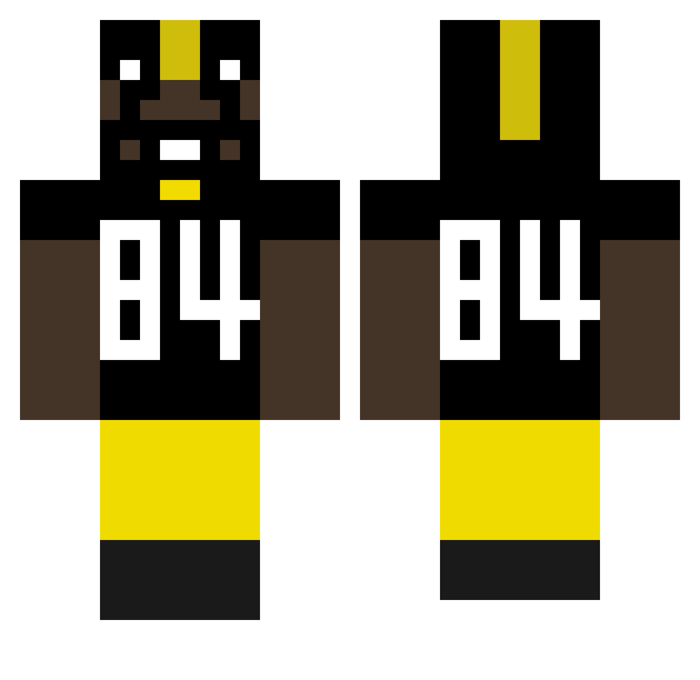 greyblueballs Minecraft skin, front and back view