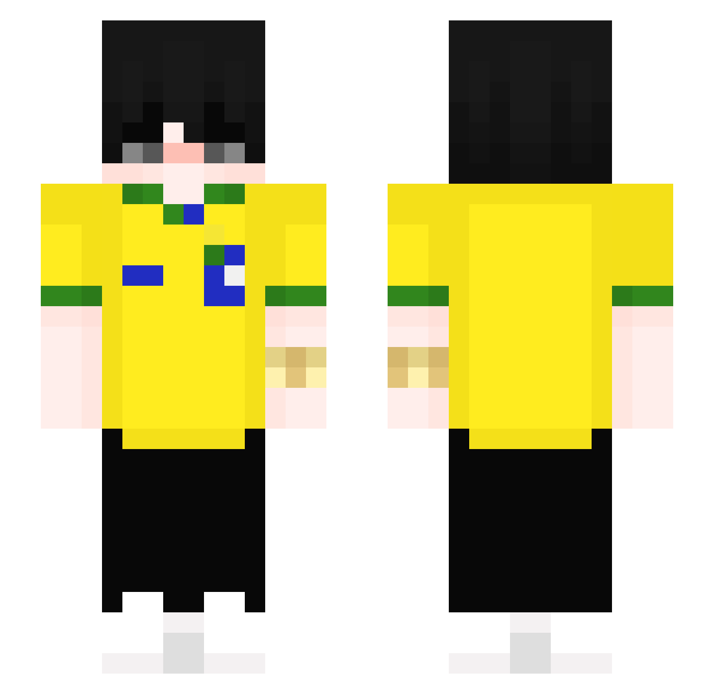 1DragoX Minecraft skin, front and back view
