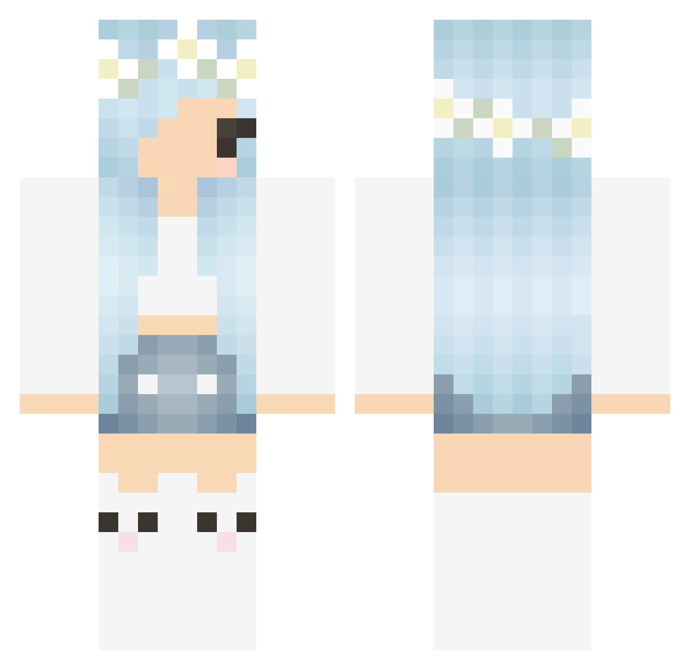 DabDab123 Minecraft skin, front and back view
