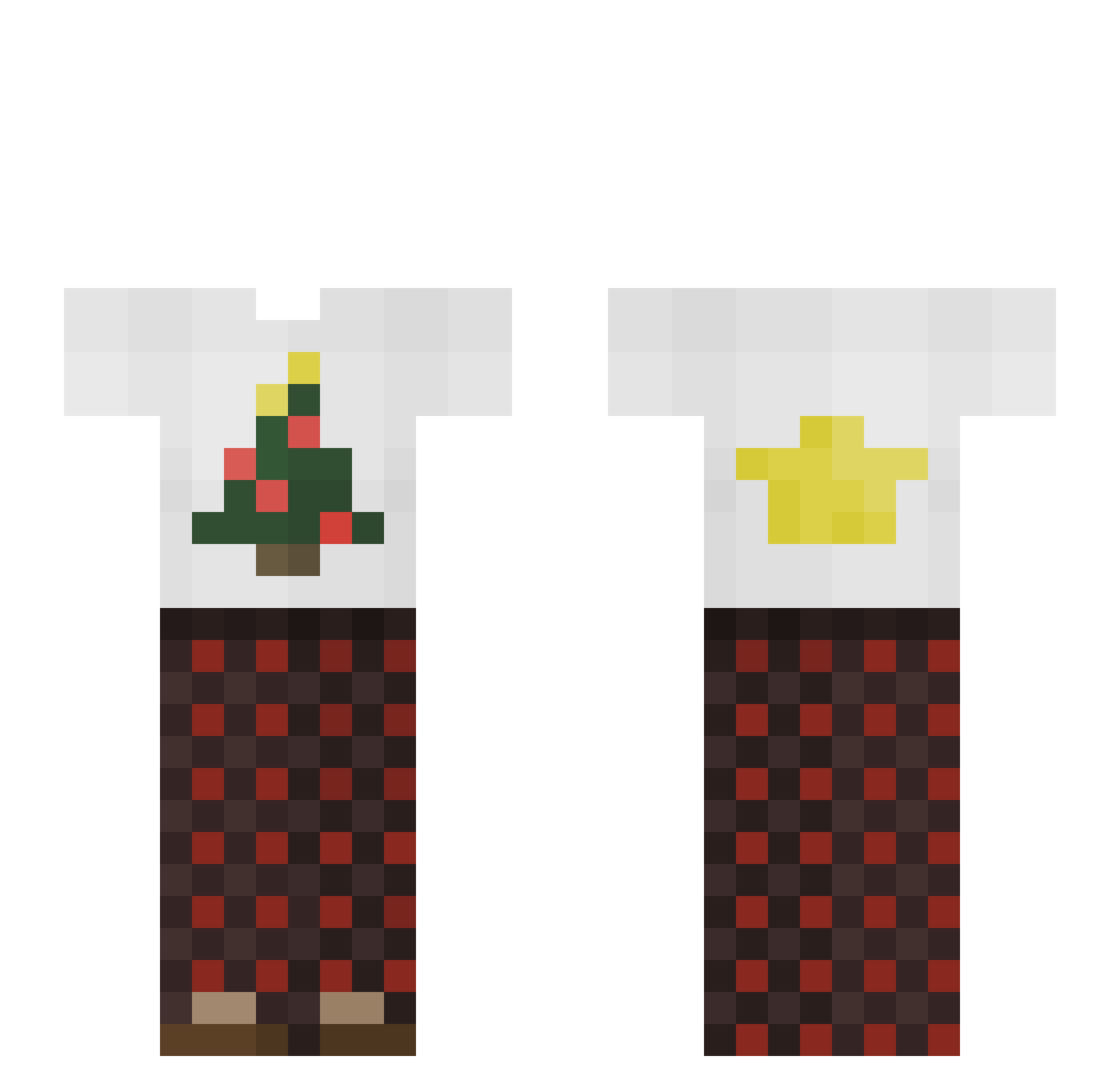 Protolic Minecraft skin, front and back view