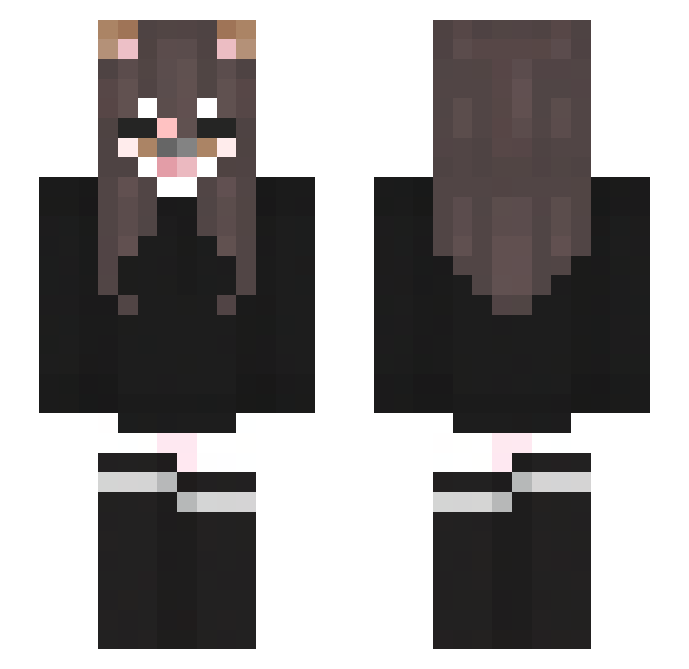 Puff_es Minecraft skin, front and back view