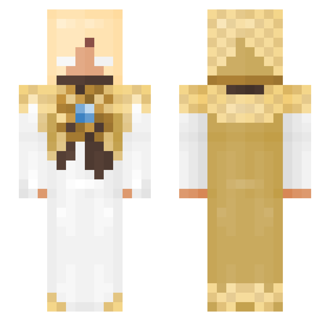 trulyxo Minecraft skin, front and back view