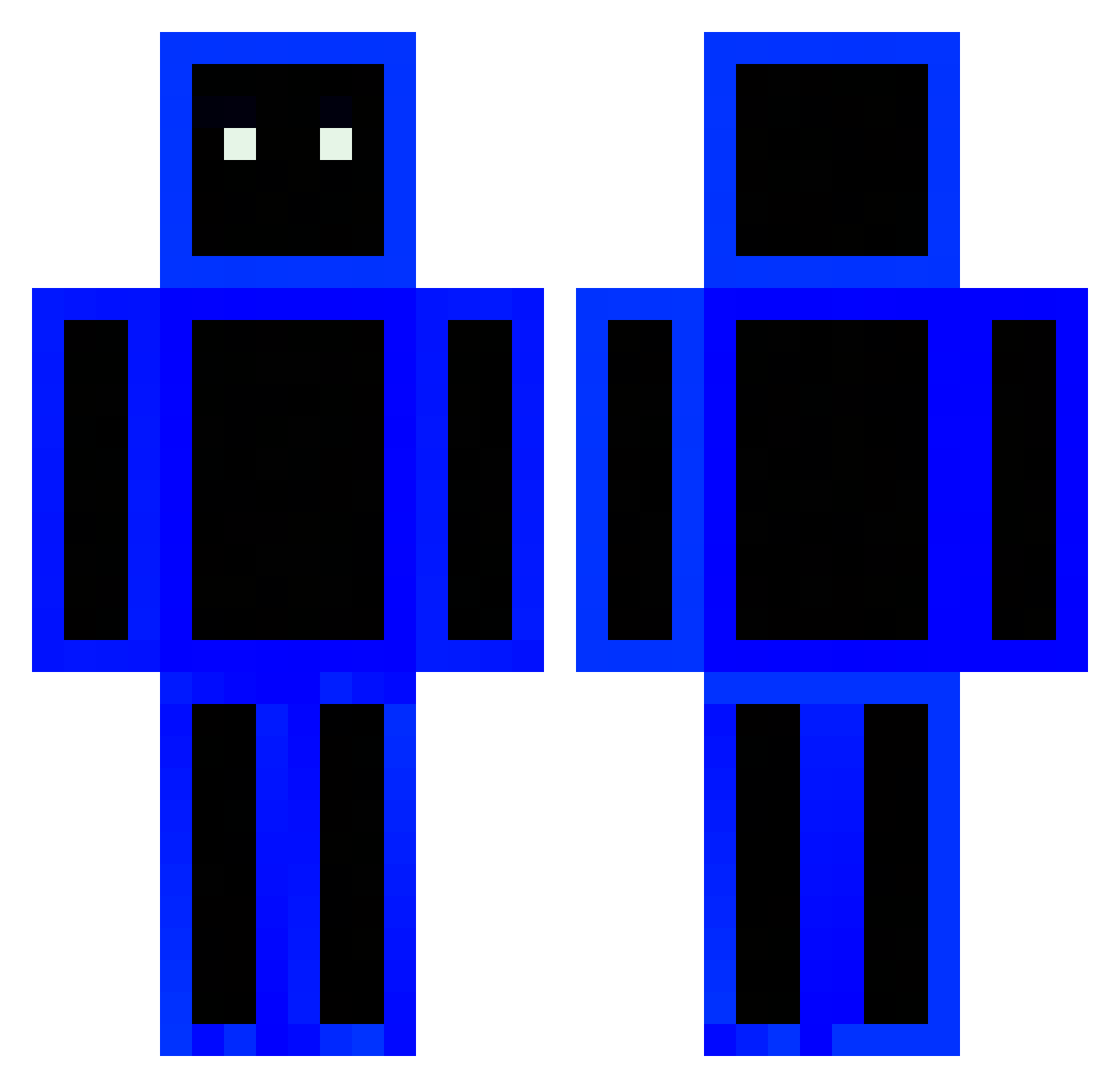 Sonka Minecraft skin, front and back view