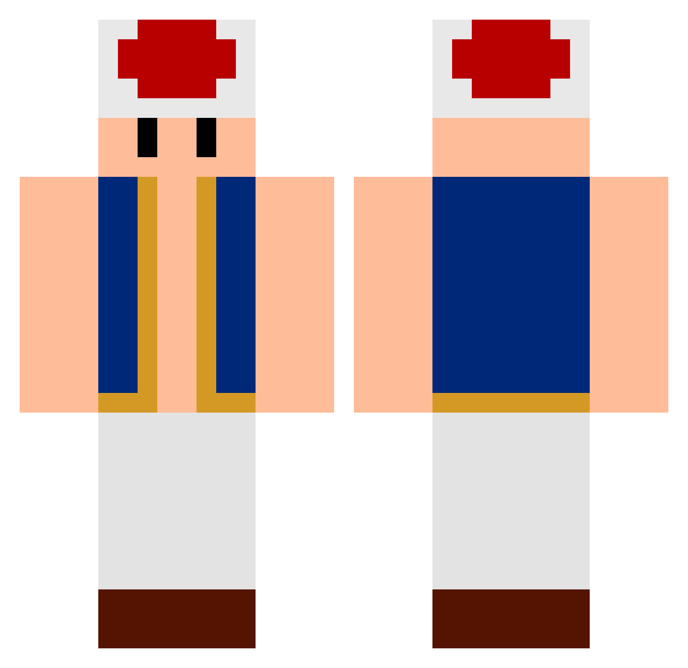 redsc0rpion Minecraft skin, front and back view
