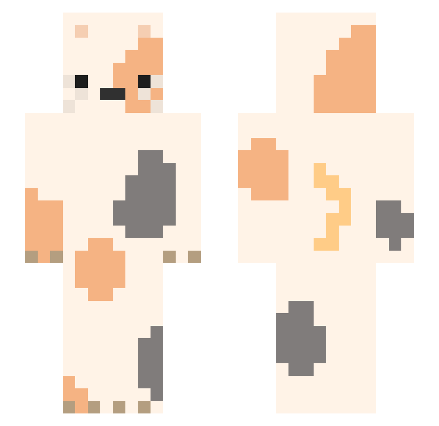Majanese123 Minecraft skin, front and back view