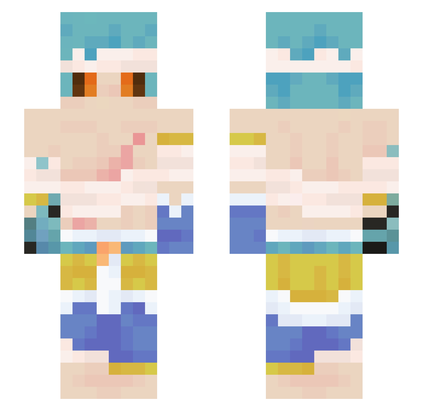 KralOguz123 Minecraft skin, front and back view