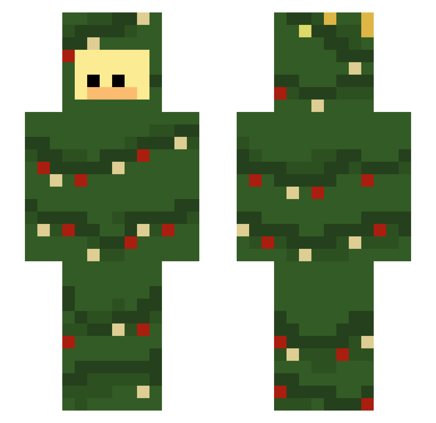ChristLovesAll Minecraft skin, front and back view