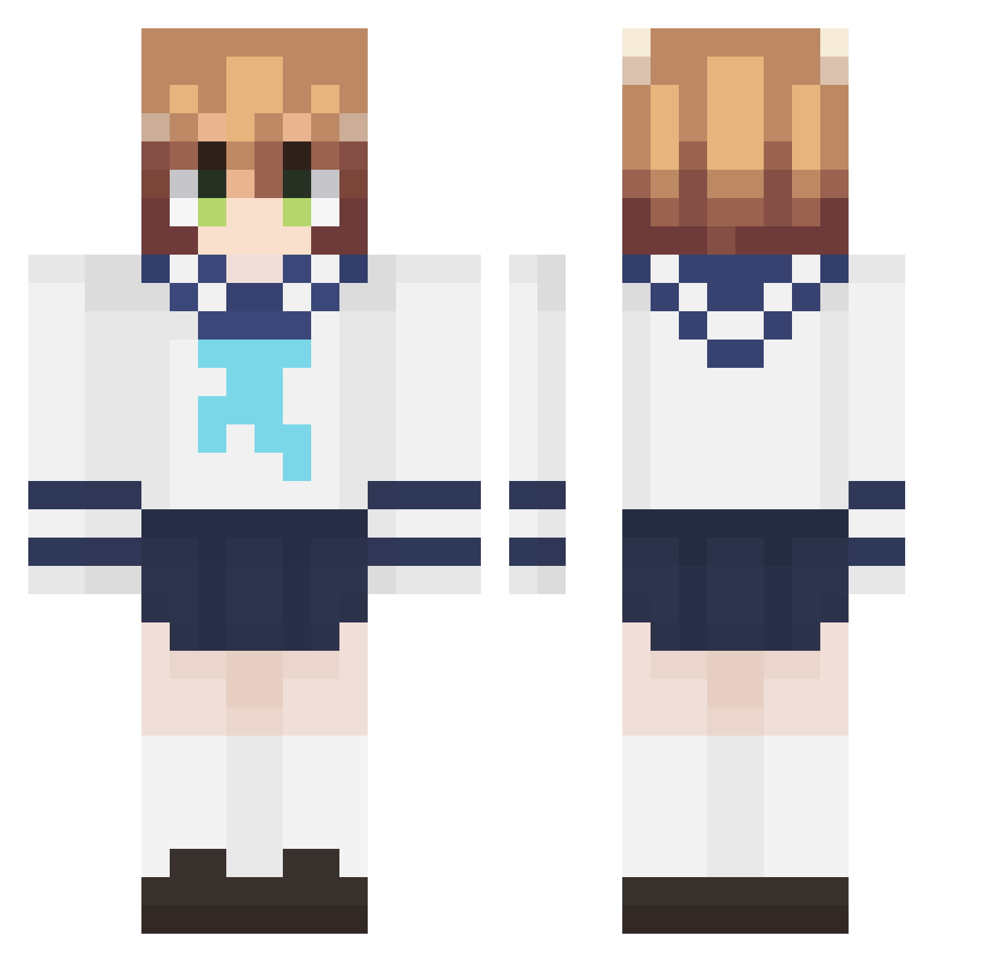 hamburge_owo Minecraft skin, front and back view