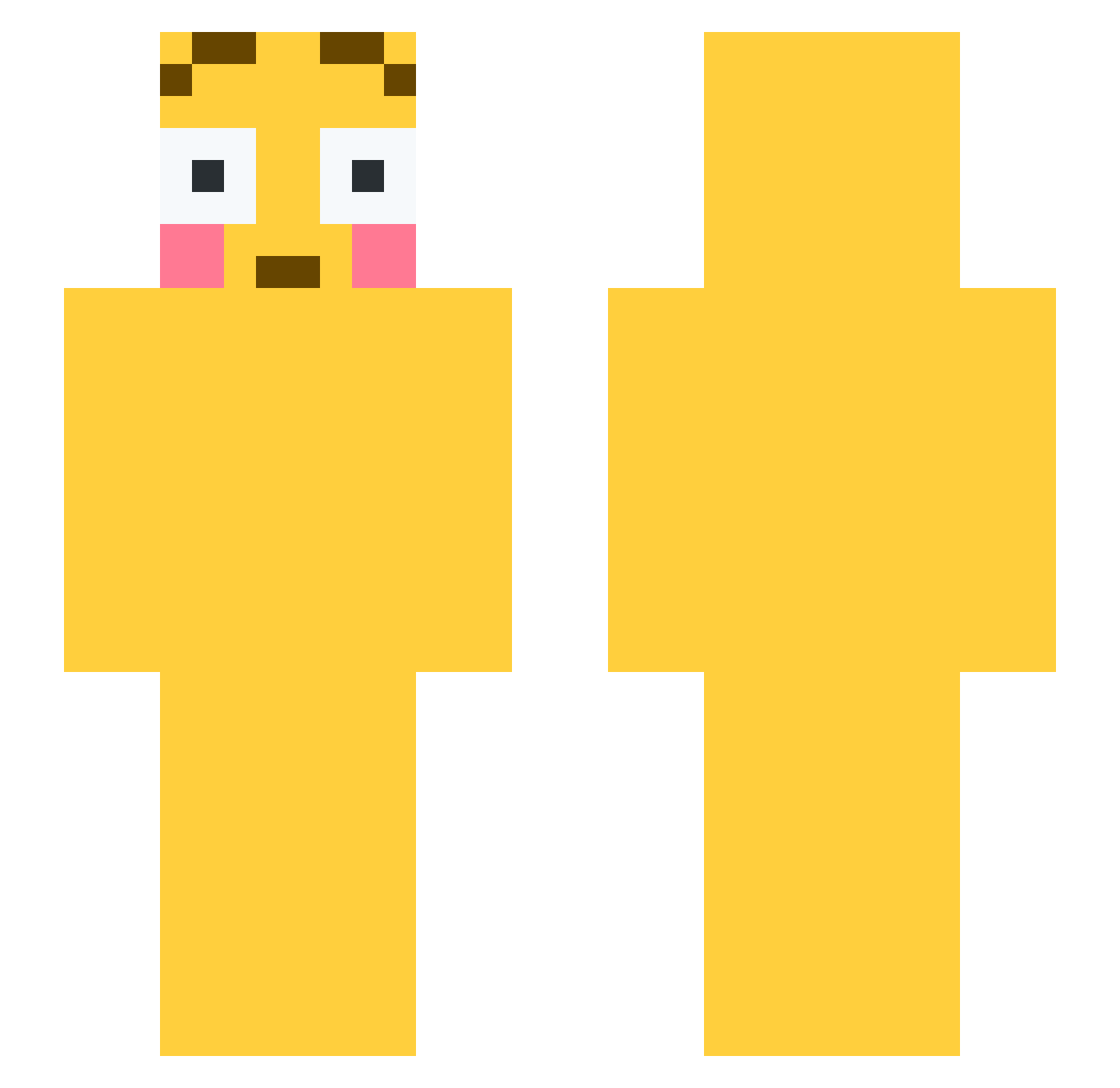 MACKKI Minecraft skin, front and back view