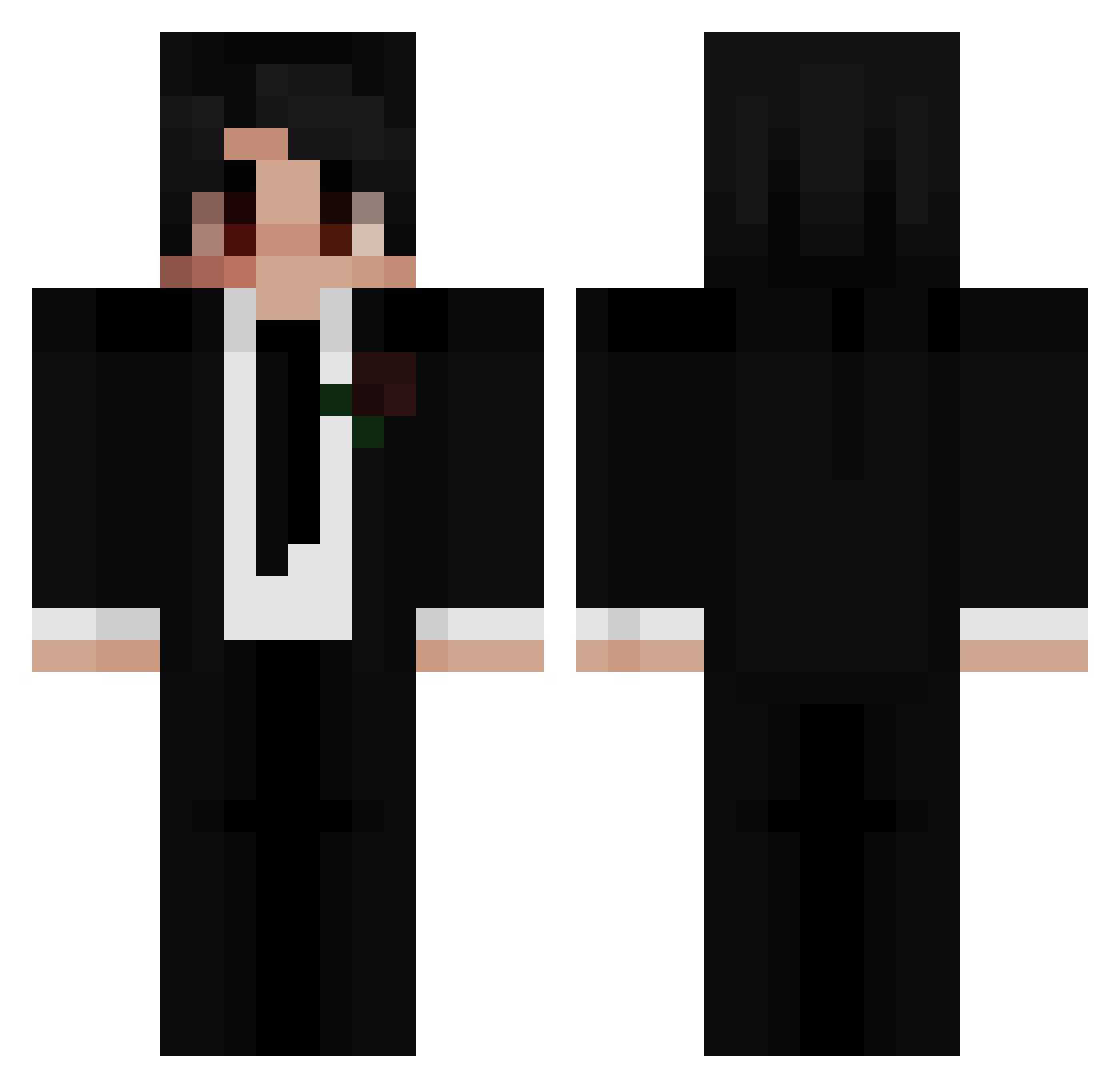 Sabri_92 Minecraft skin, front and back view