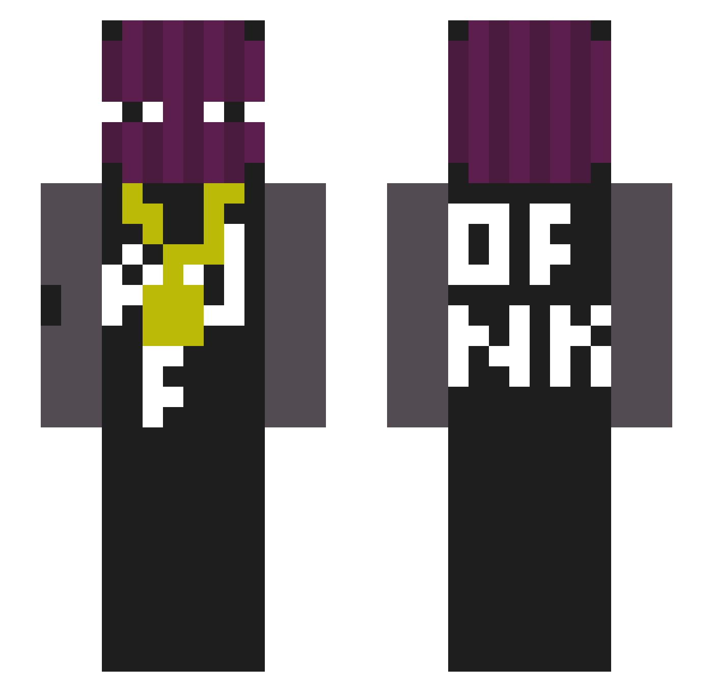 _Tripples_ Minecraft skin, front and back view