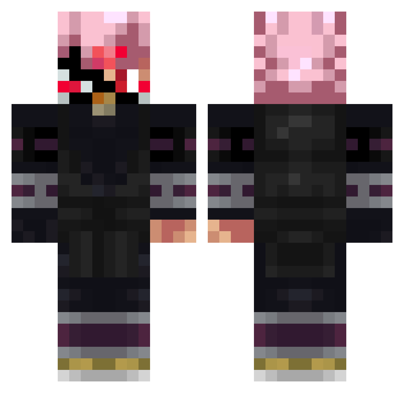 oscarinho123 Minecraft skin, front and back view