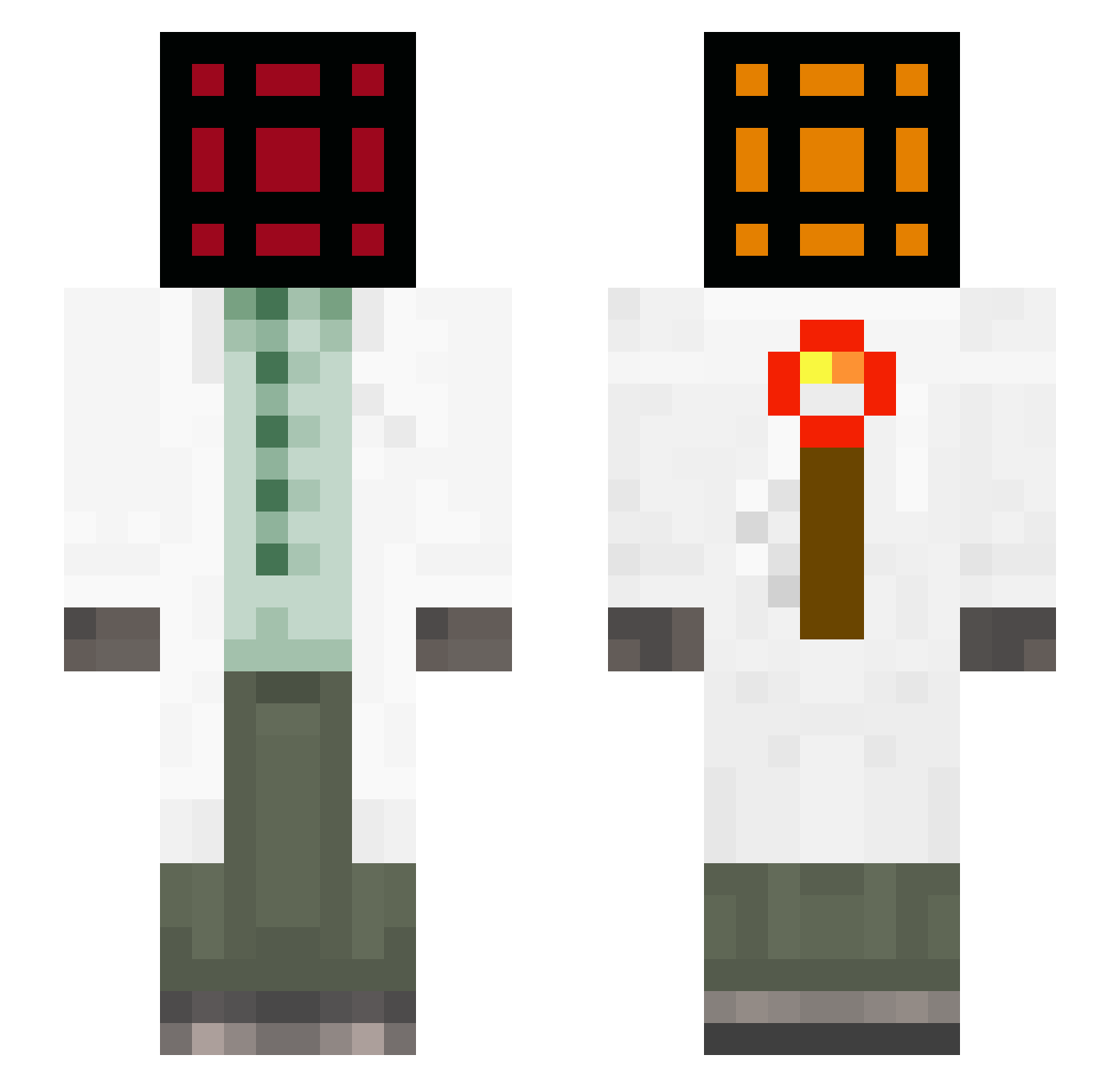 Empalmado Minecraft skin, front and back view