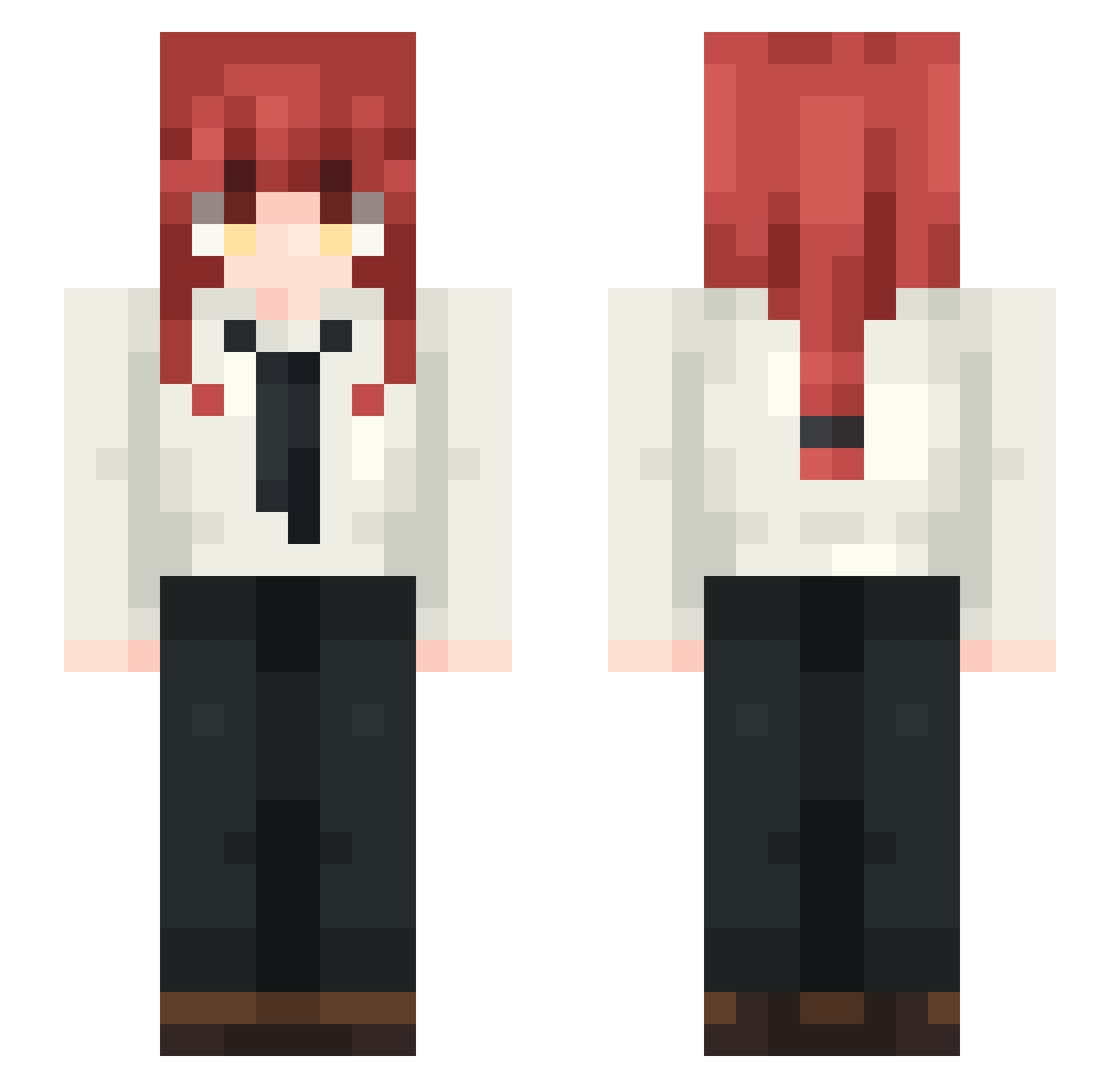 Dark_Skyflow Minecraft skin, front and back view