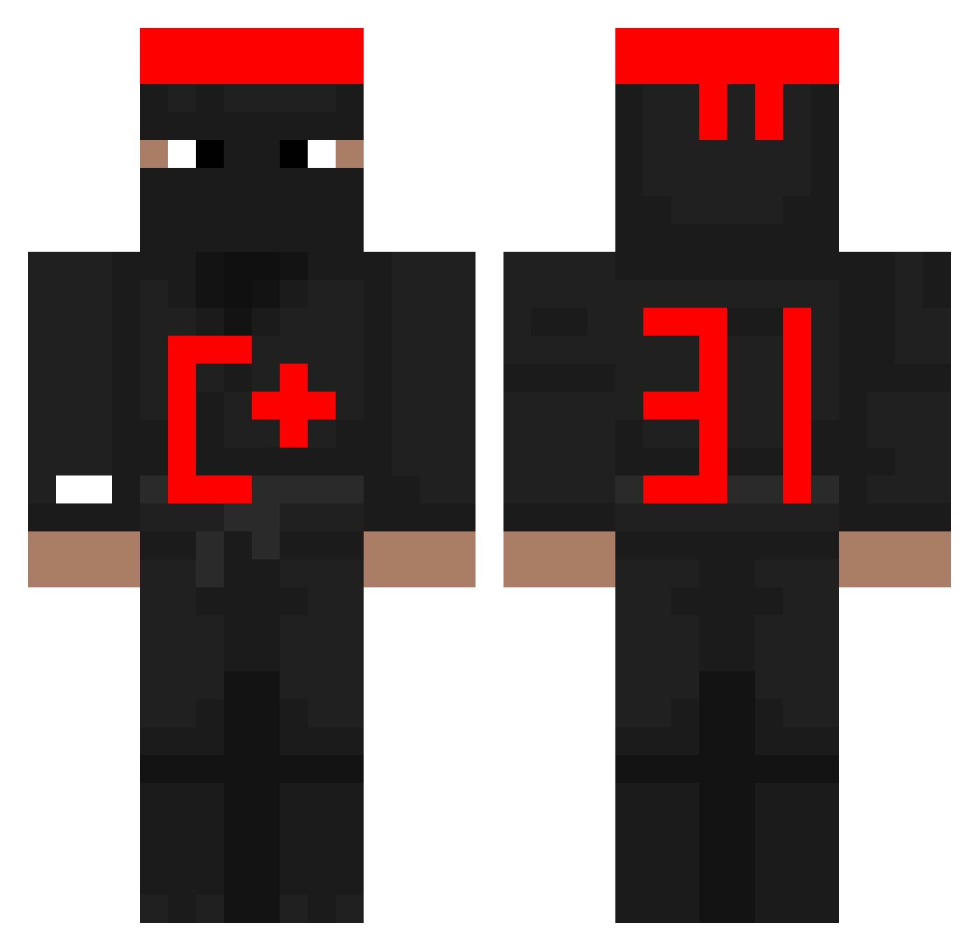 sempiternalxrd Minecraft skin, front and back view