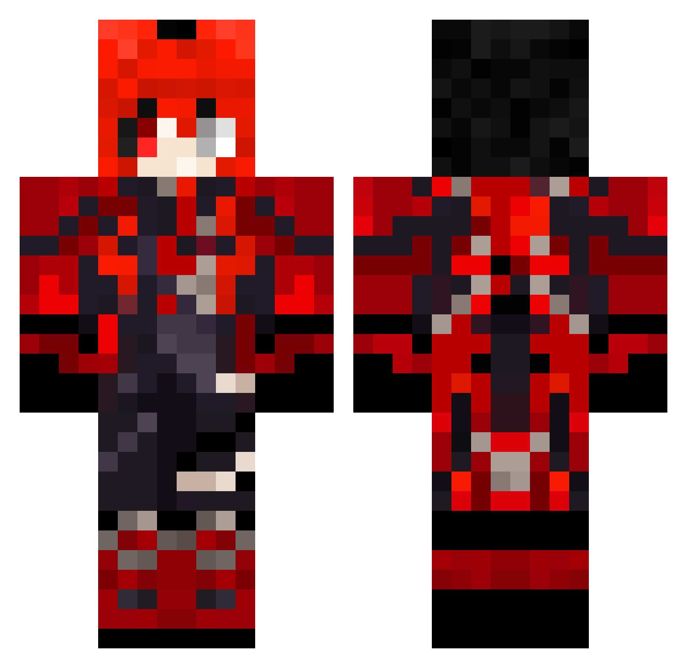 Zero_Akuma_ Minecraft skin, front and back view
