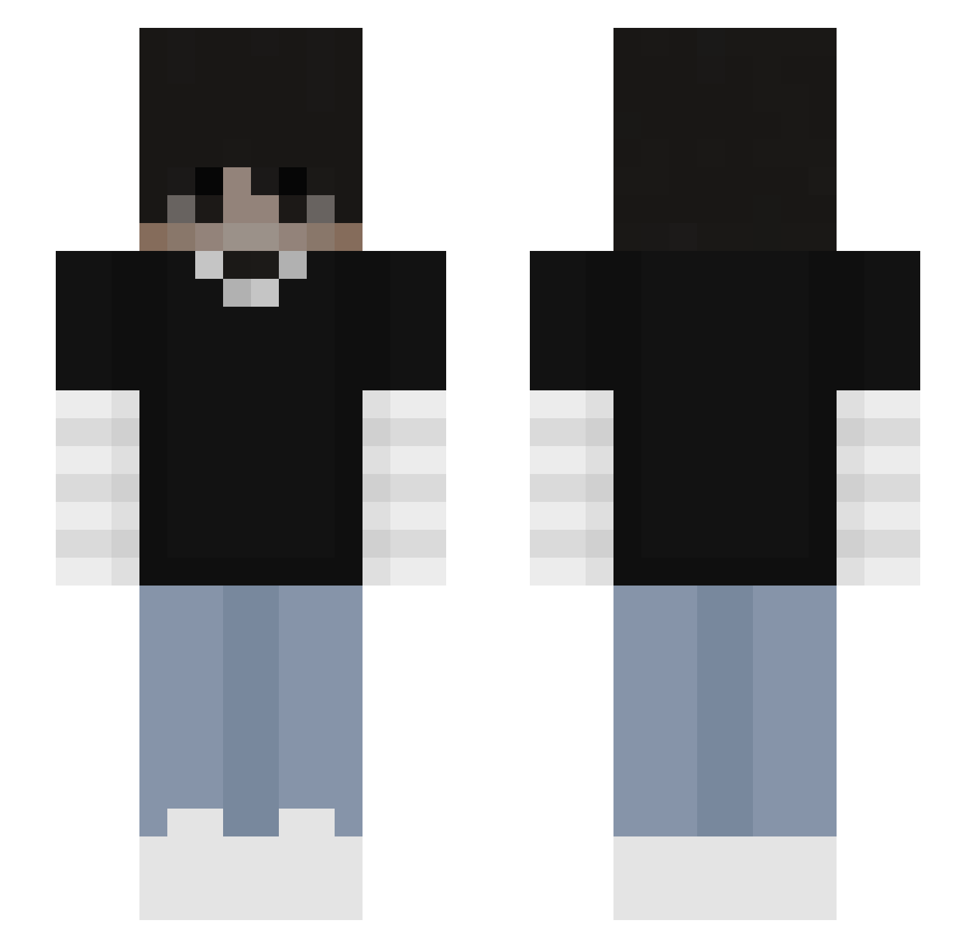 Bodo1910 Minecraft skin, front and back view