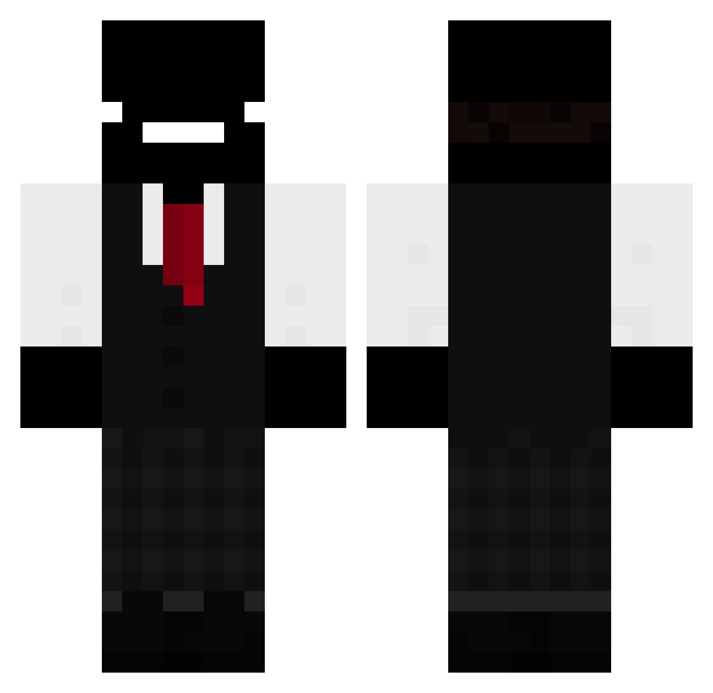 NickIlp Minecraft skin, front and back view