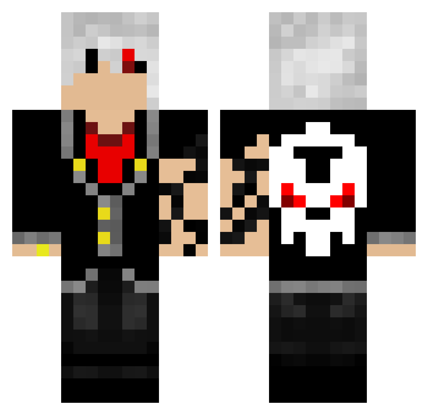 Ezdar Minecraft skin, front and back view