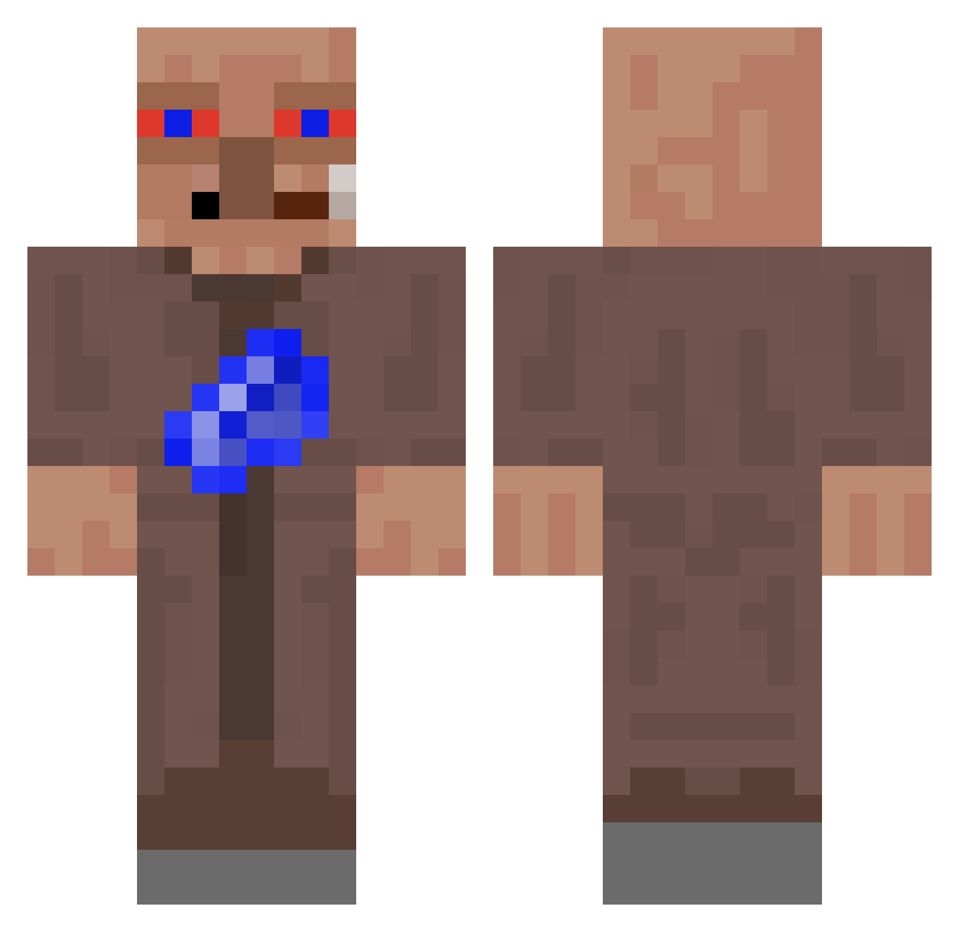 mario8dtt Minecraft skin, front and back view