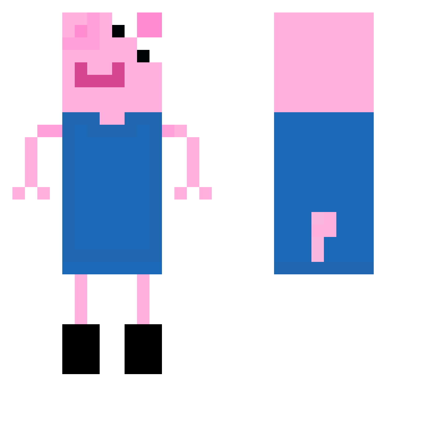 Fshhhhhh Minecraft skin, front and back view