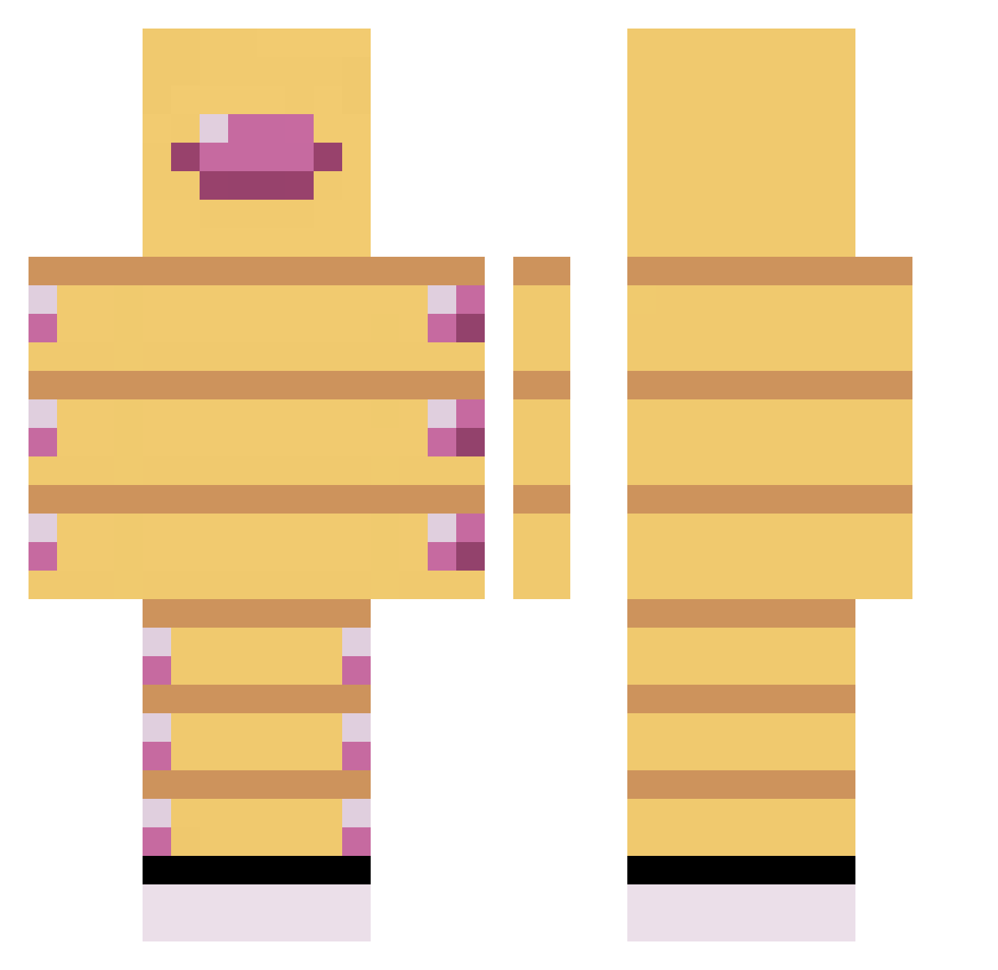 gesmixeltes Minecraft skin, front and back view