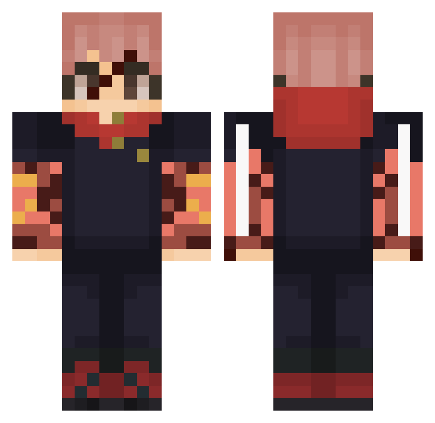 framek Minecraft skin, front and back view