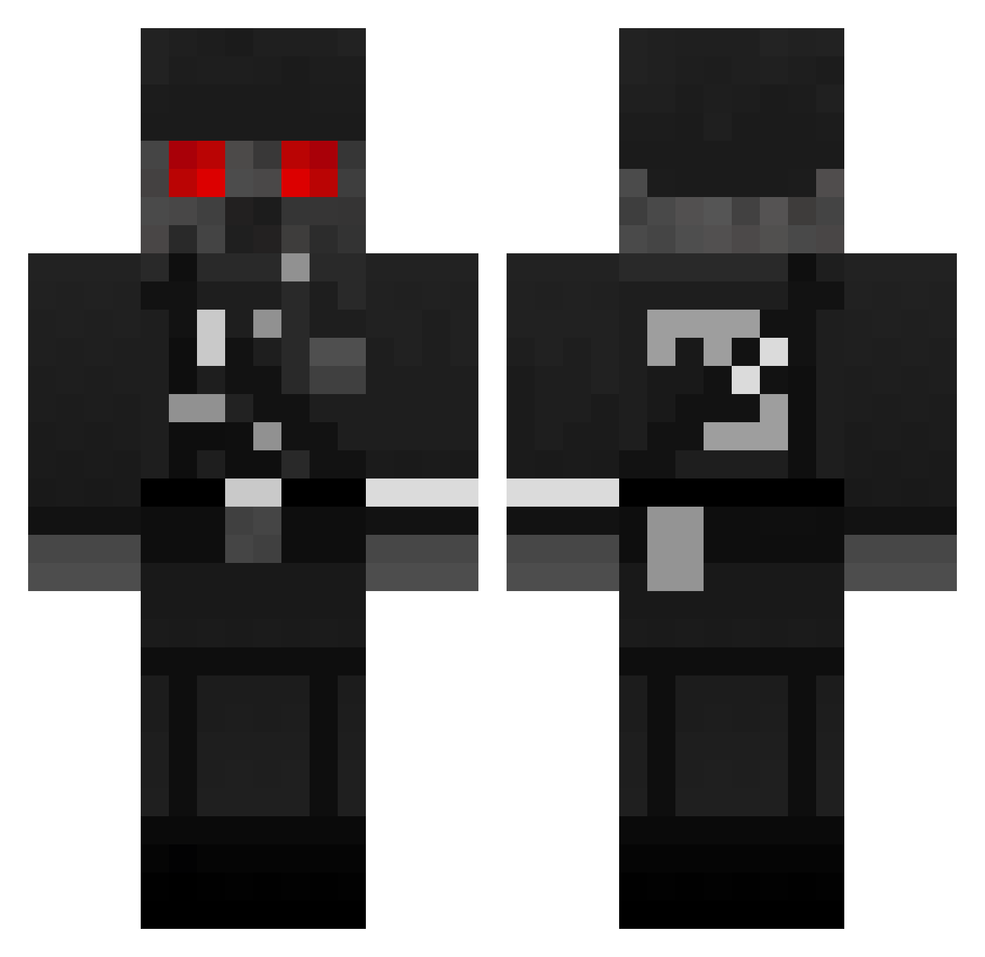 Cedonaut8 Minecraft skin, front and back view