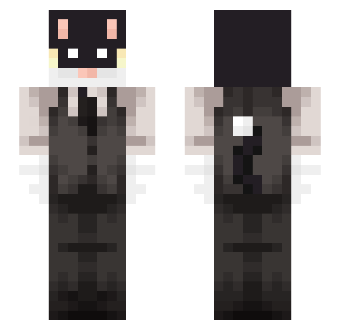 Tsuugikuni Minecraft skin, front and back view
