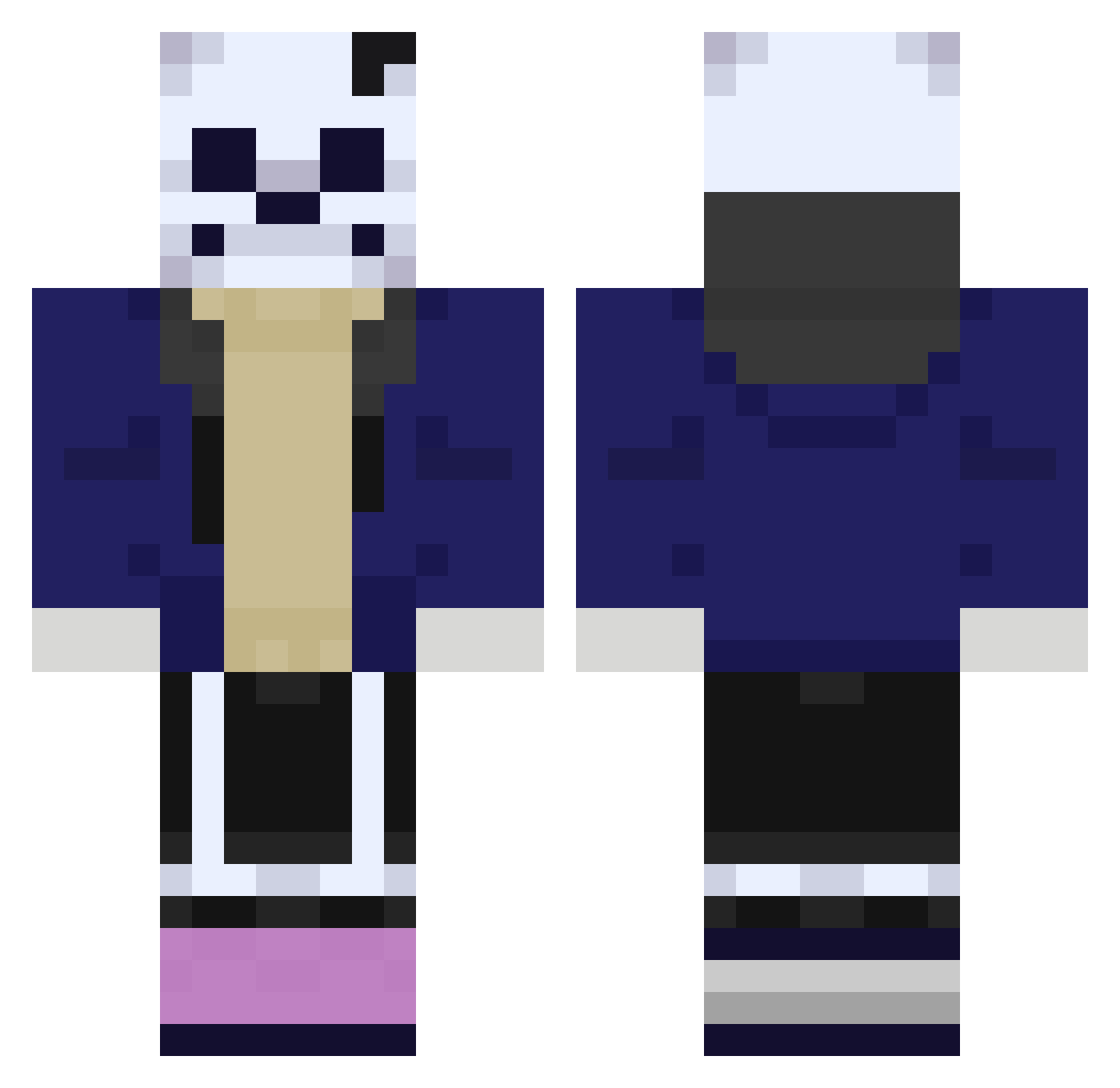 Drew_Breezy Minecraft skin, front and back view