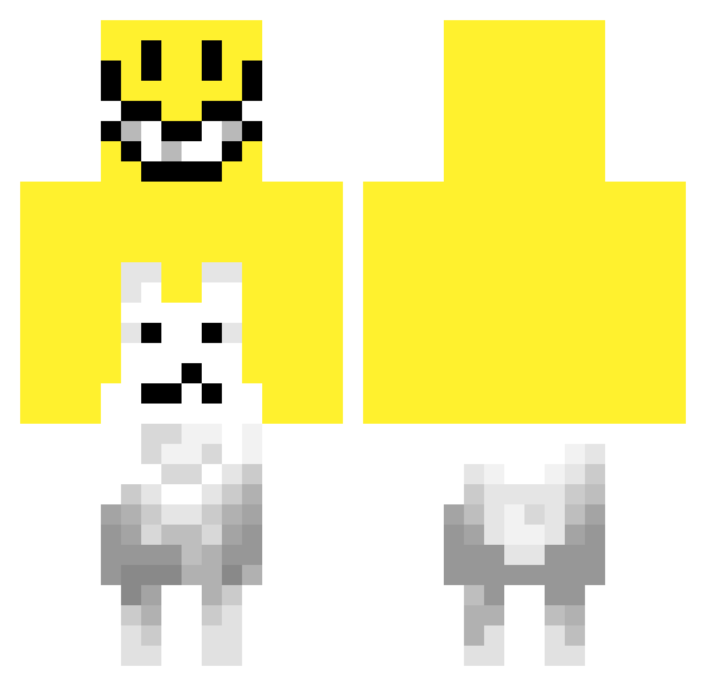 entity202blood Minecraft skin, front and back view