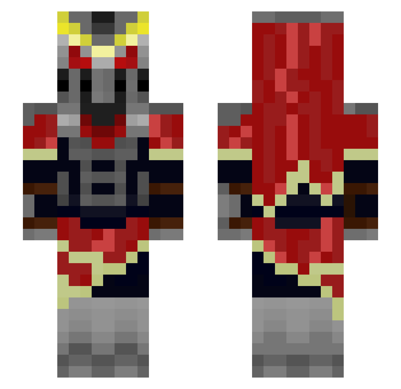taranu Minecraft skin, front and back view