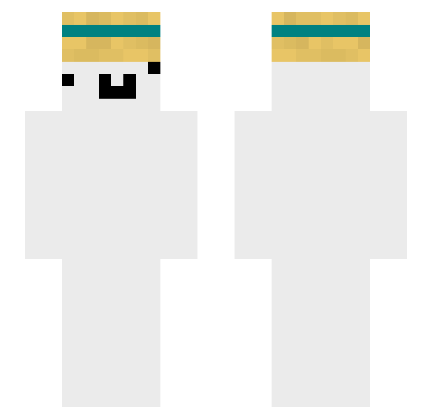 whitelistqd Minecraft skin, front and back view