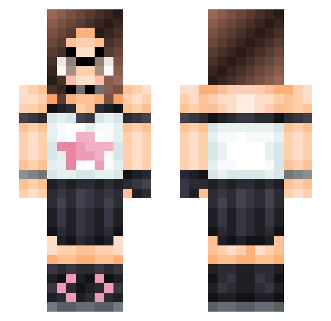 DasErdneere Minecraft skin, front and back view