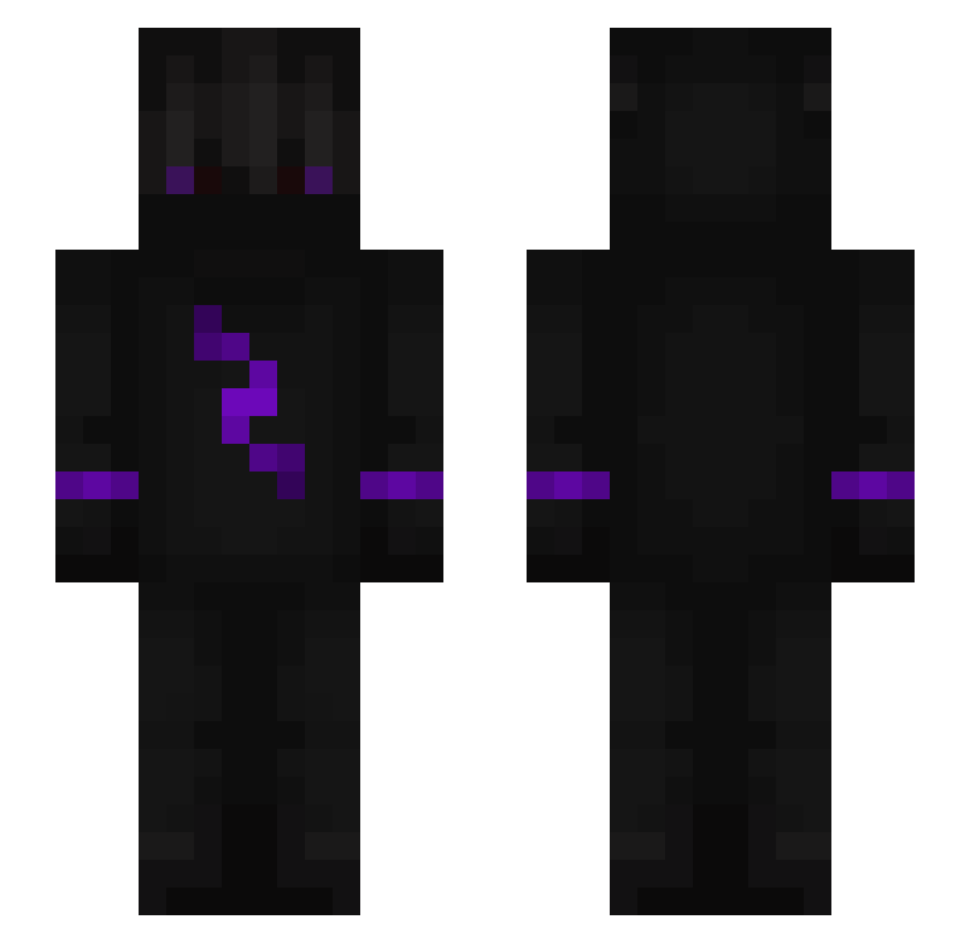 Munkyatto Minecraft skin, front and back view