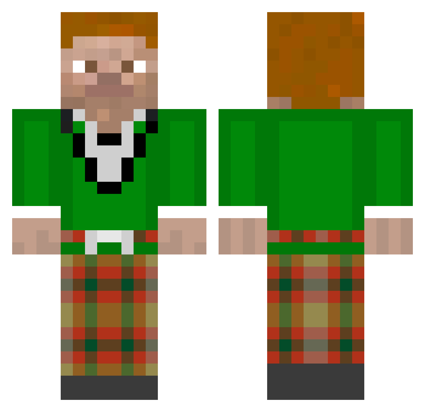 Horus_the_local Minecraft skin, front and back view