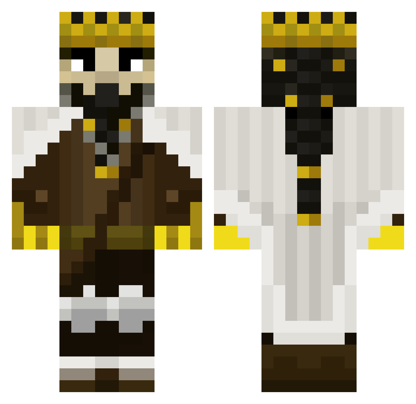 SharkLock Minecraft skin, front and back view