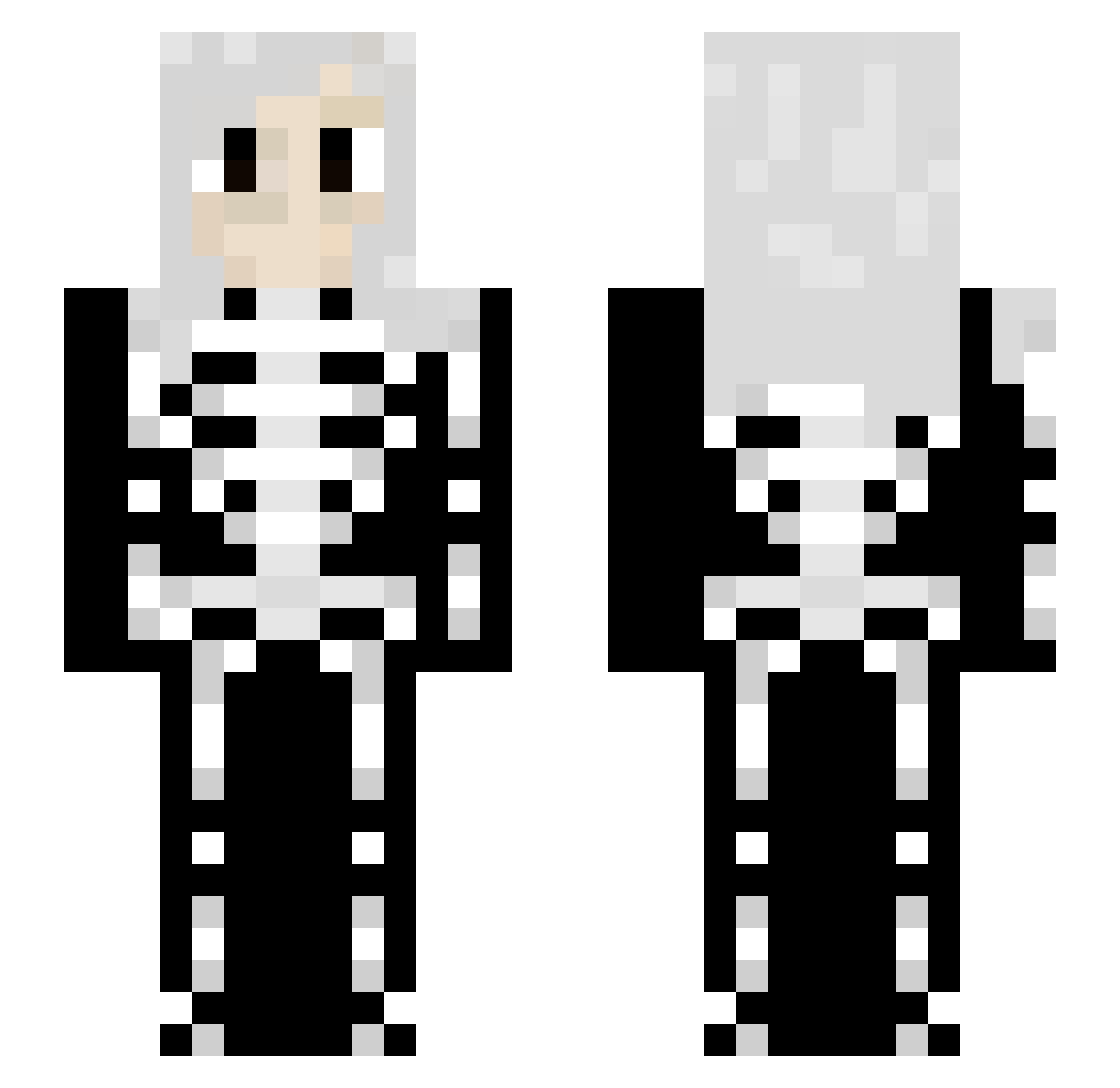 Juncus Minecraft skin, front and back view