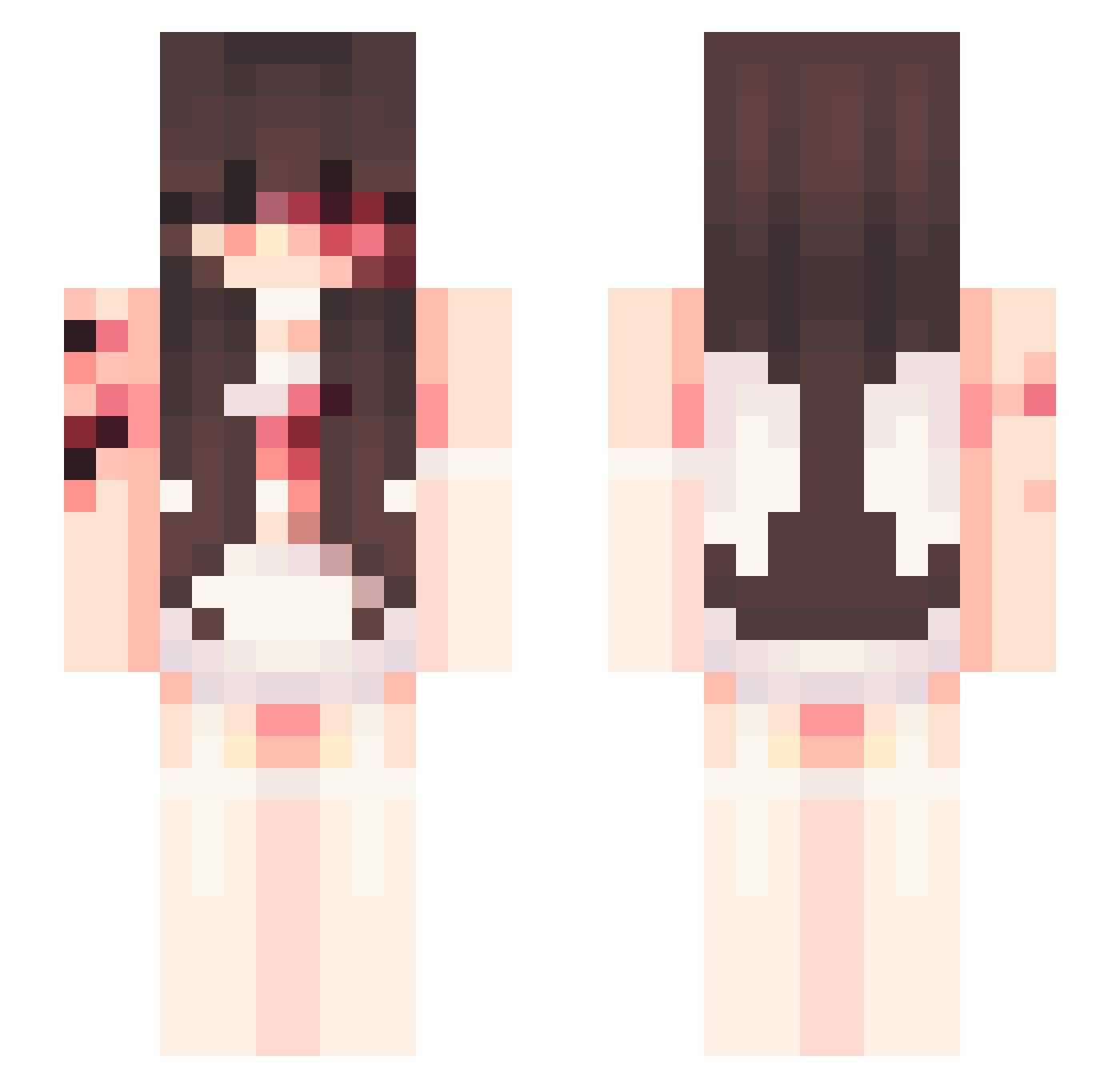 BthnVander Minecraft skin, front and back view