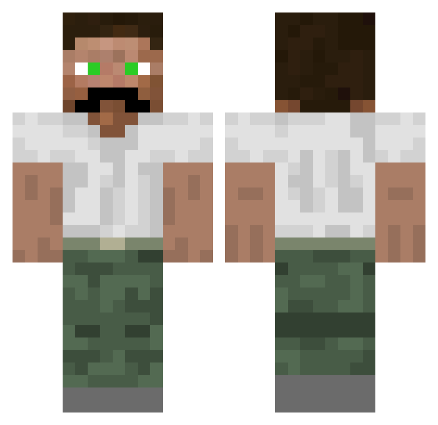 EmphurButBetter Minecraft skin, front and back view