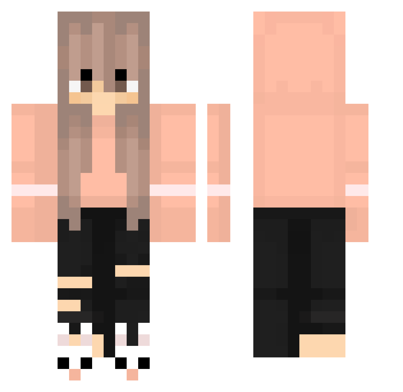 NerdMC Minecraft skin, front and back view