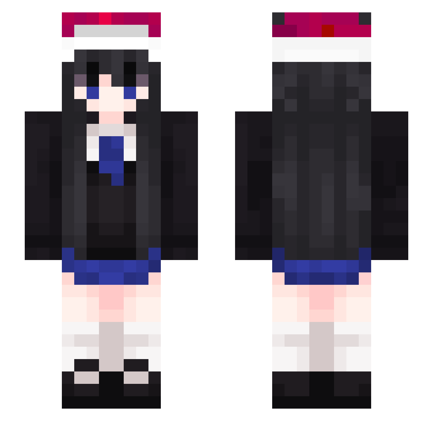 zzxnizdex Minecraft skin, front and back view