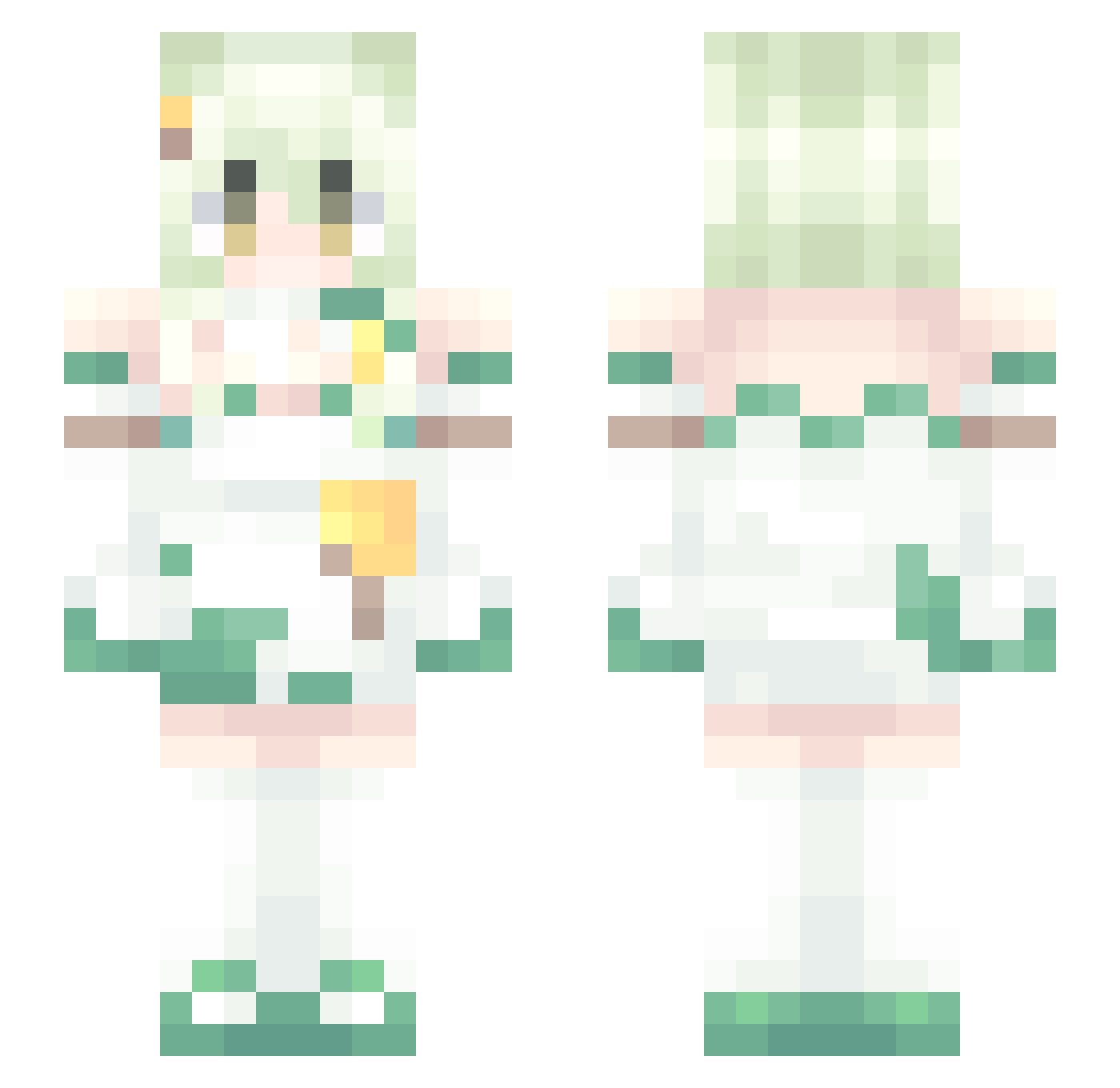 Astrainoda Minecraft skin, front and back view