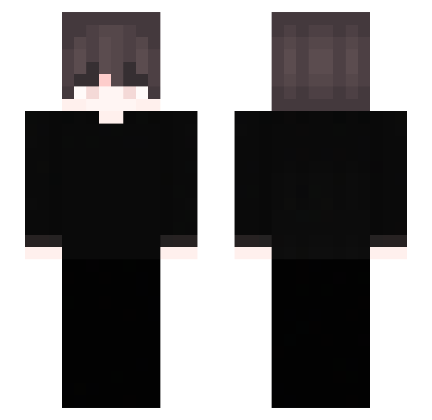 NachoFM Minecraft skin, front and back view