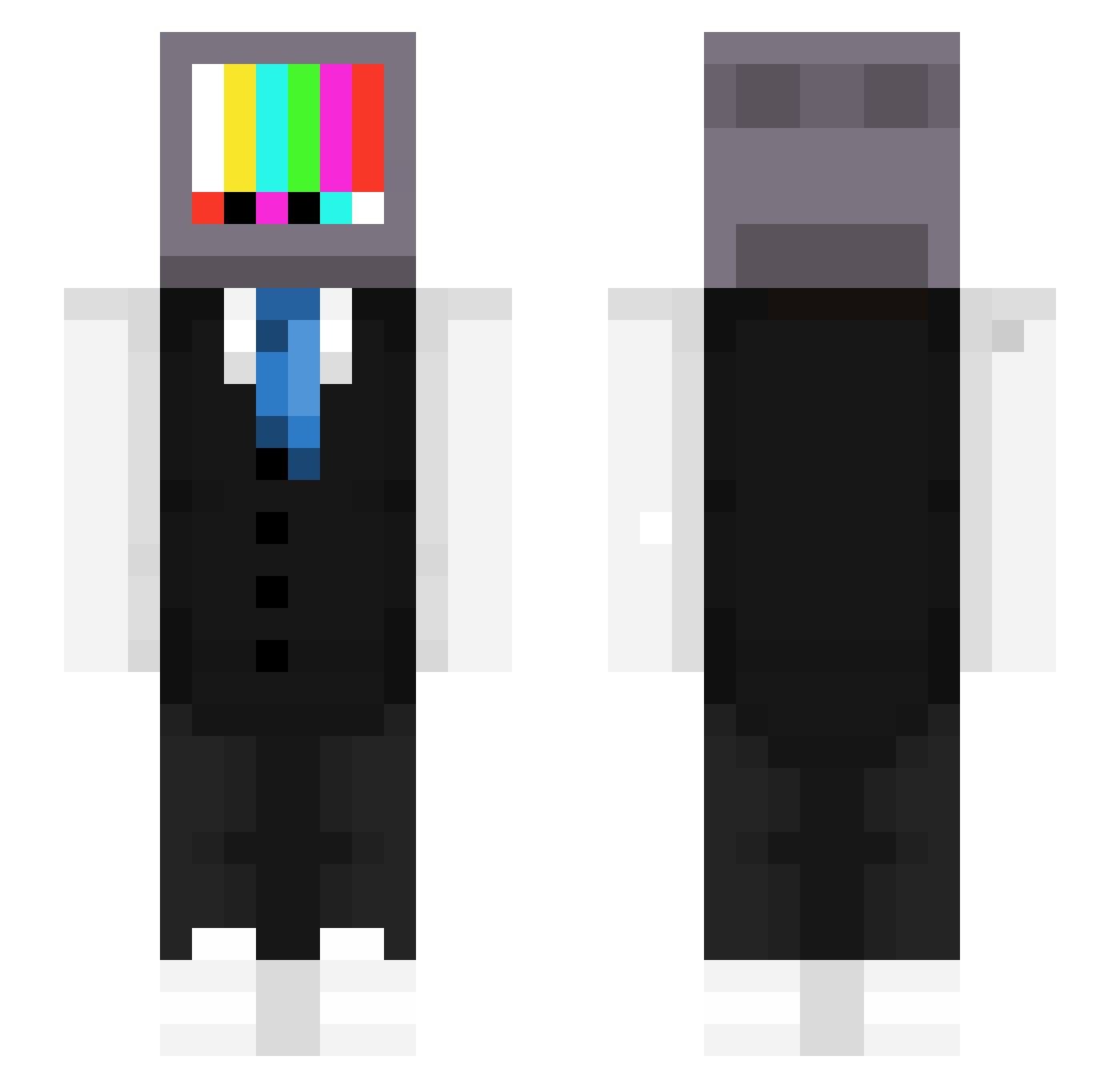 NhMtchl Minecraft skin, front and back view