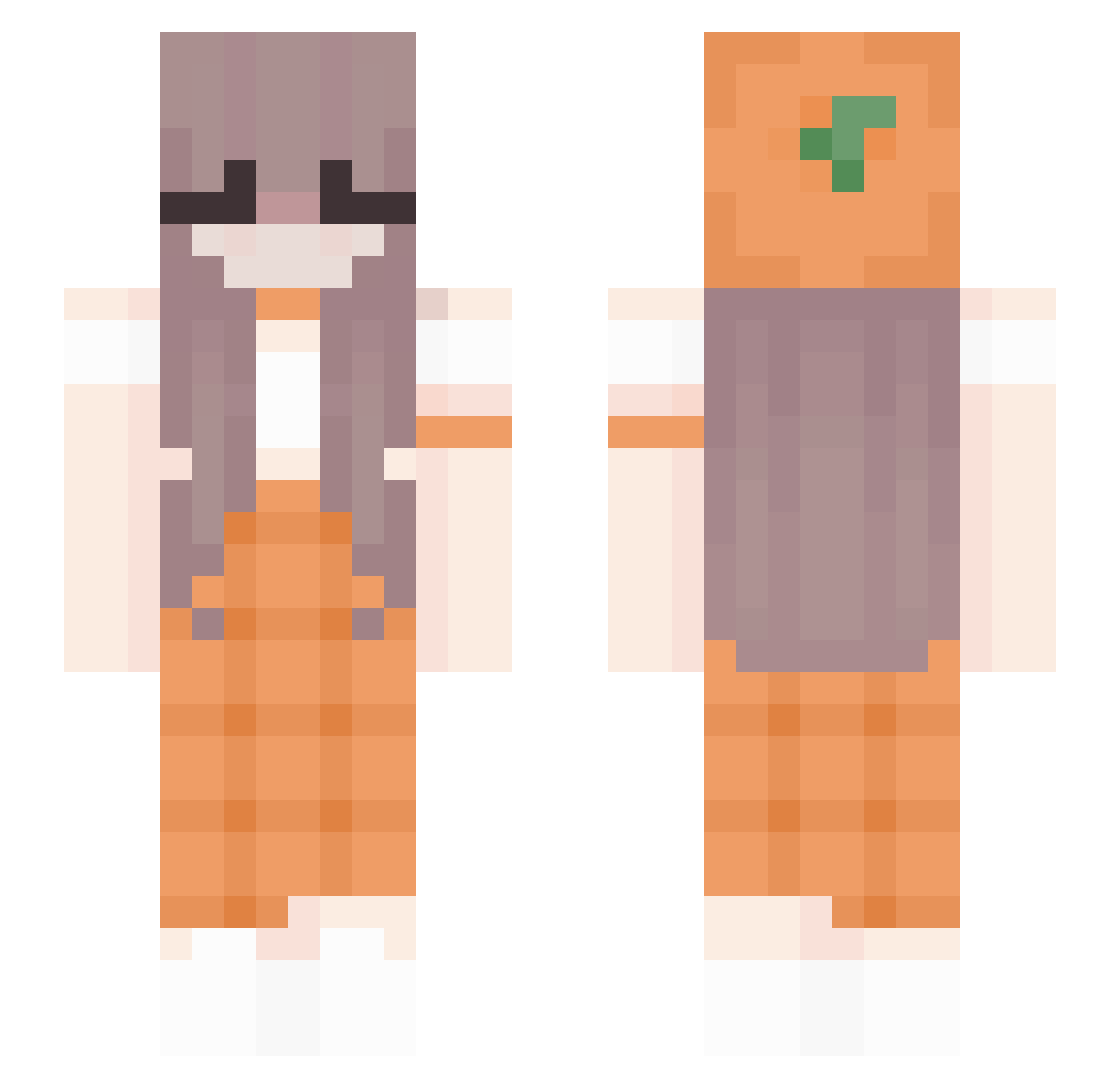 gescheite Minecraft skin, front and back view