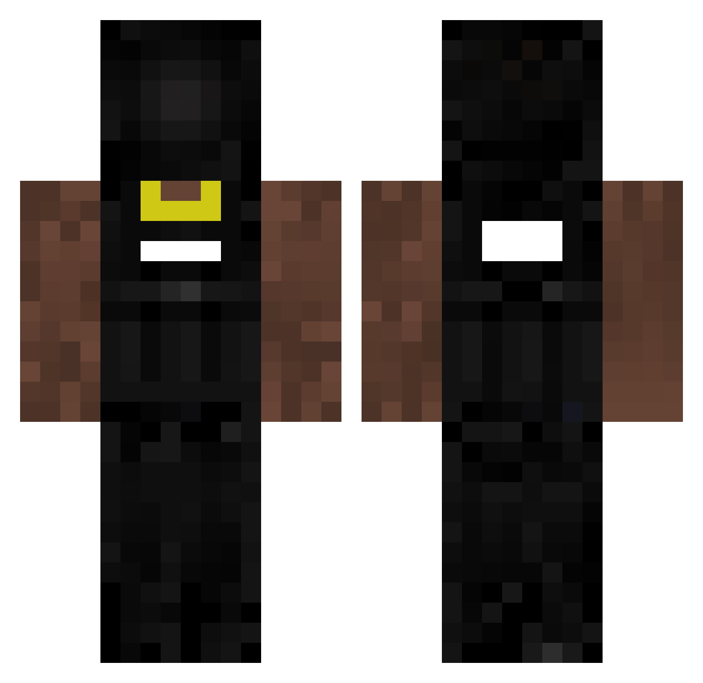 Gominho Minecraft skin, front and back view