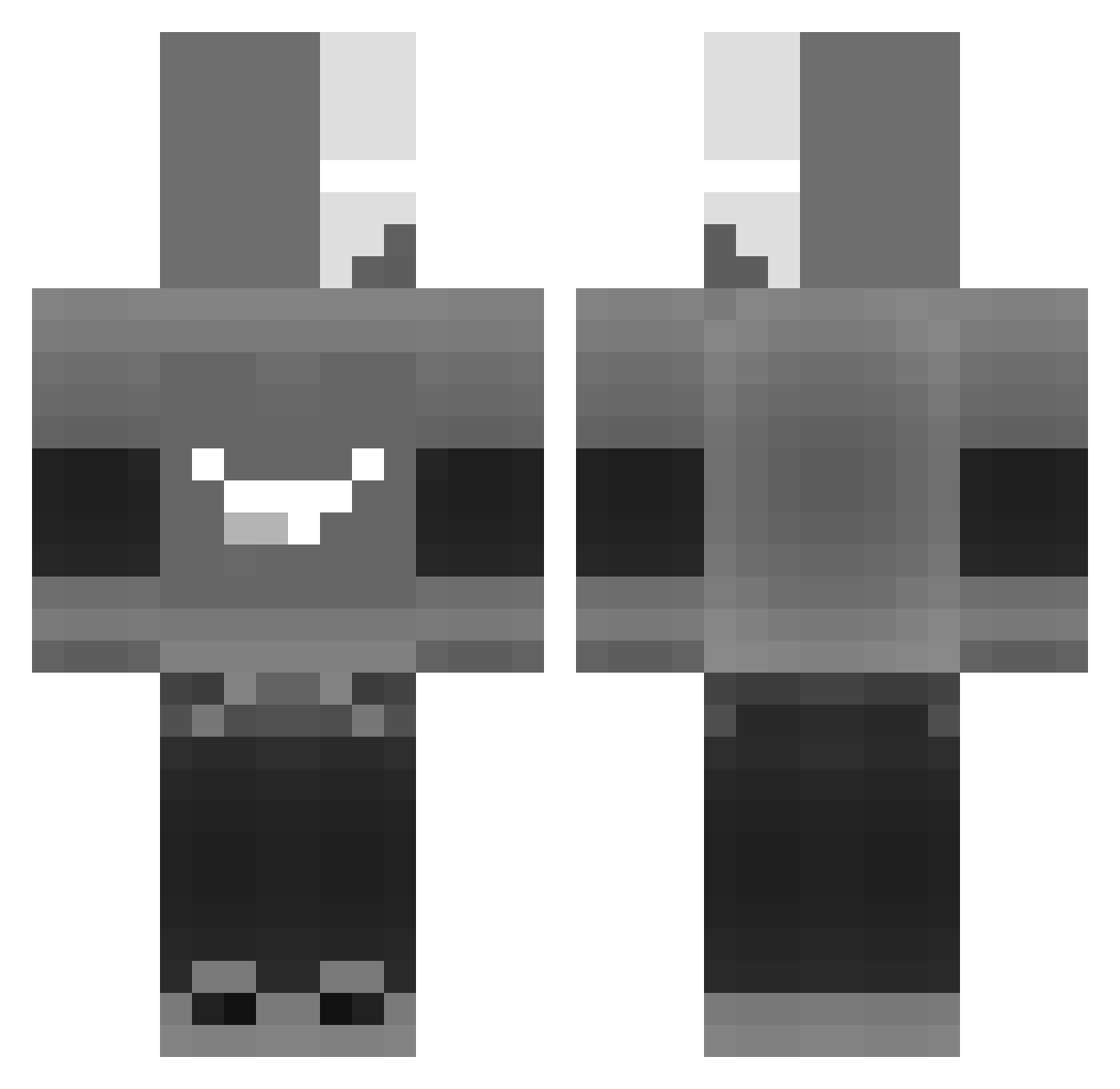 Muucksz Minecraft skin, front and back view