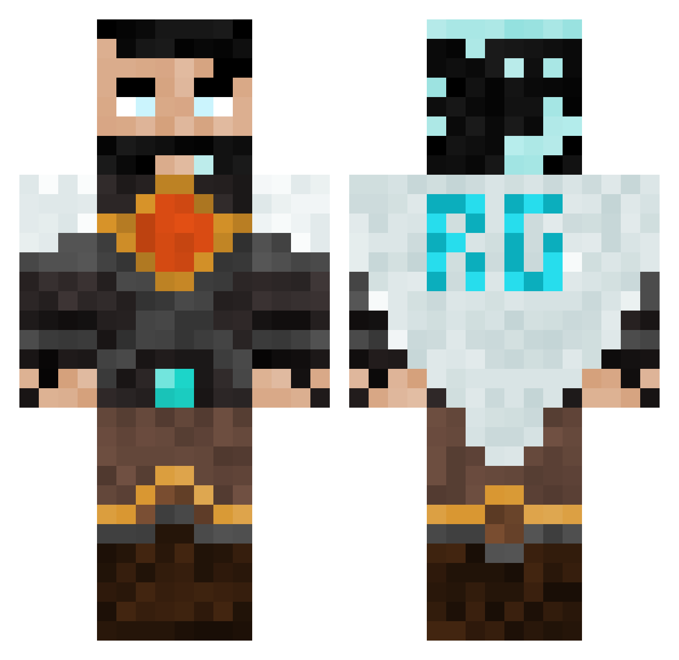 Robcio_07 Minecraft skin, front and back view